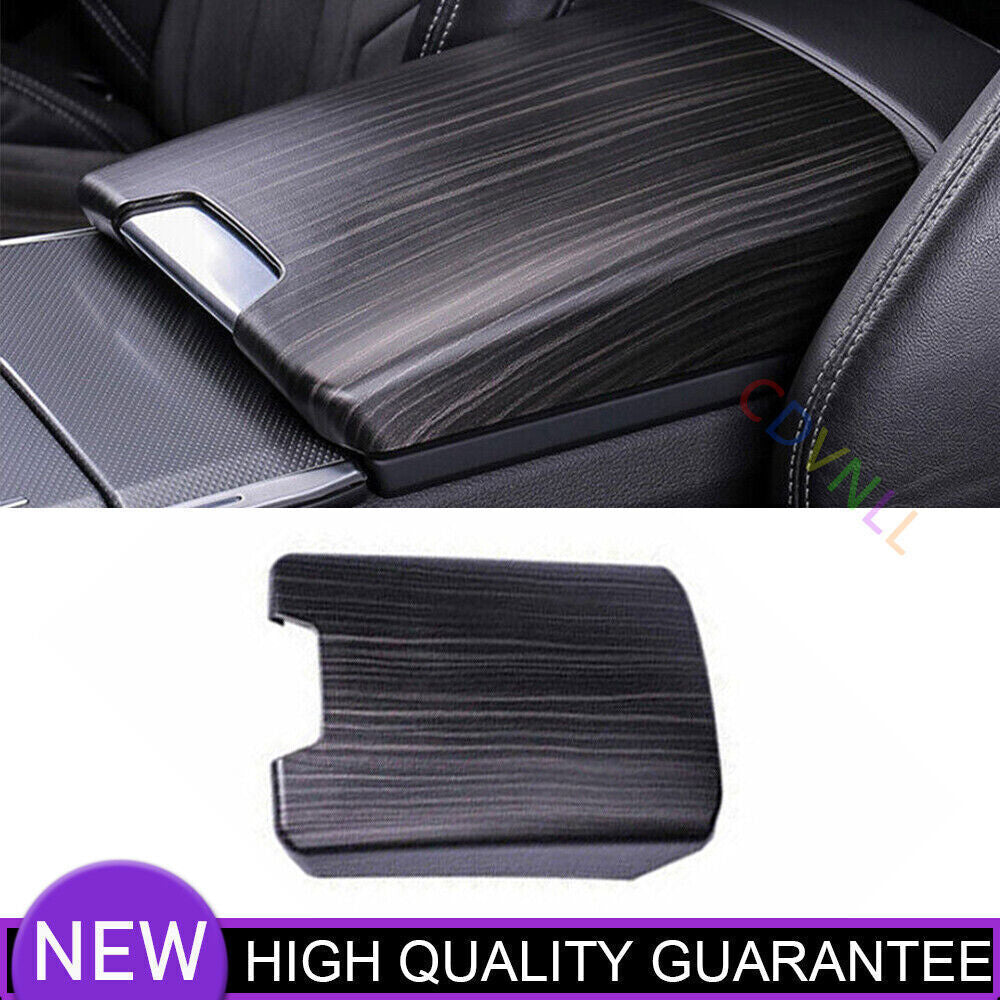 for Audi A6 A7 2019-2024 Black Wood Grain Inner Armrest Box Cover Trim Protector
