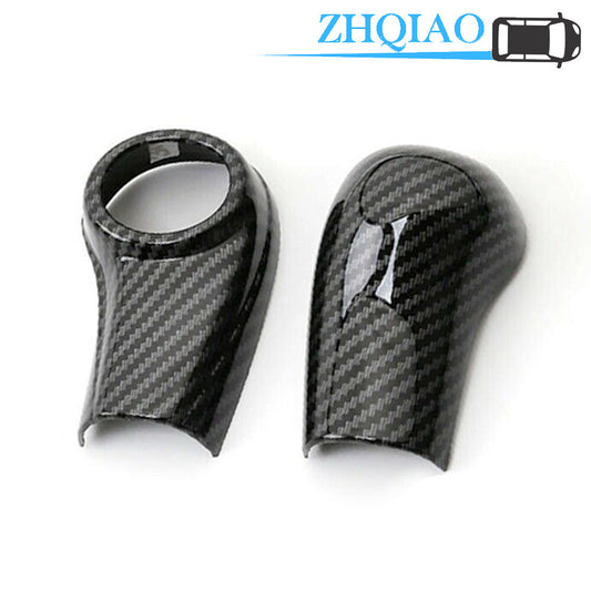 Carbon Fiber ABS Knob Gear Shift Cover Trim Fits for Honda Vezel HR-V 2016-2020