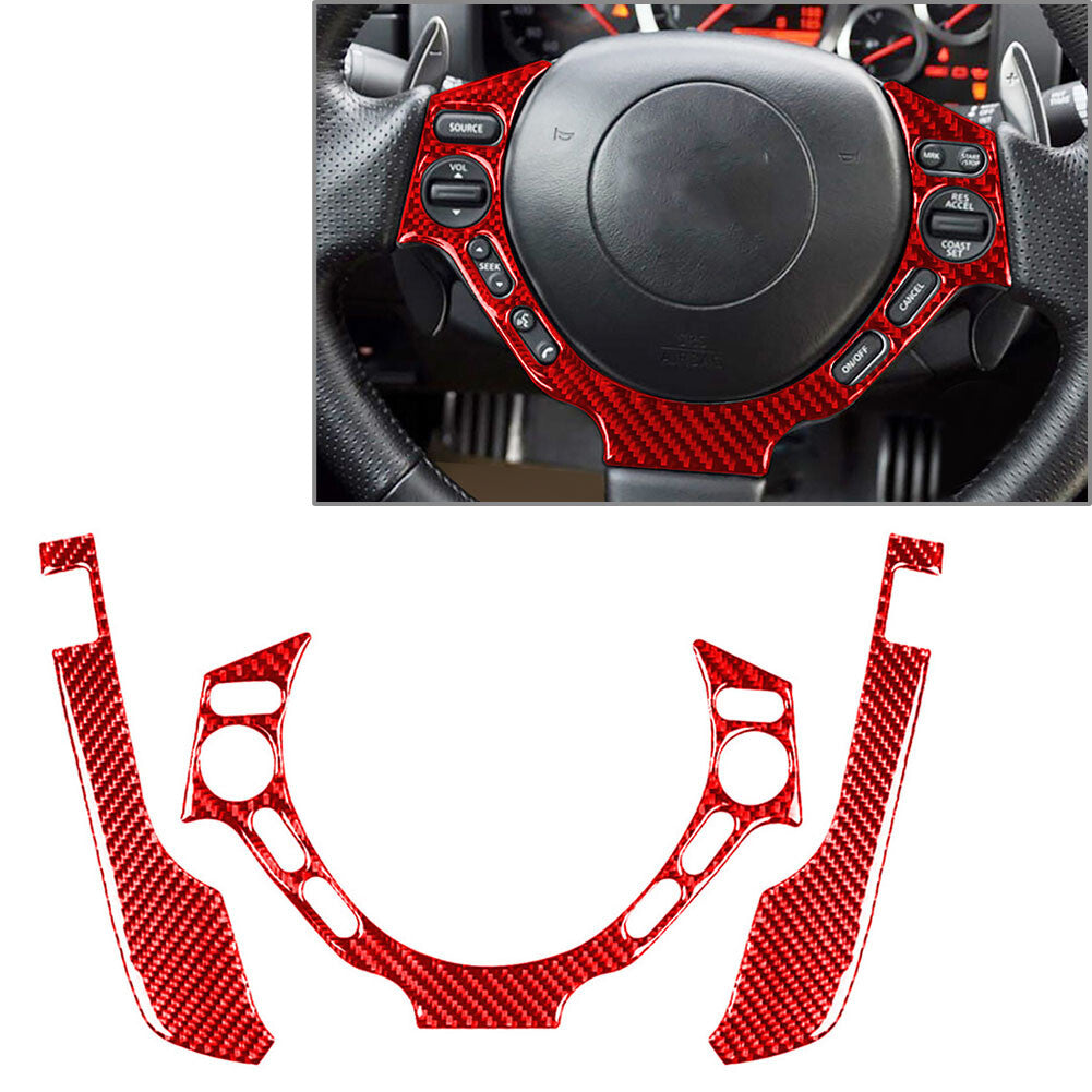 Speedometer Steering Wheel Button Cover Trim for Nissan GTR R35 2008-2016 Red