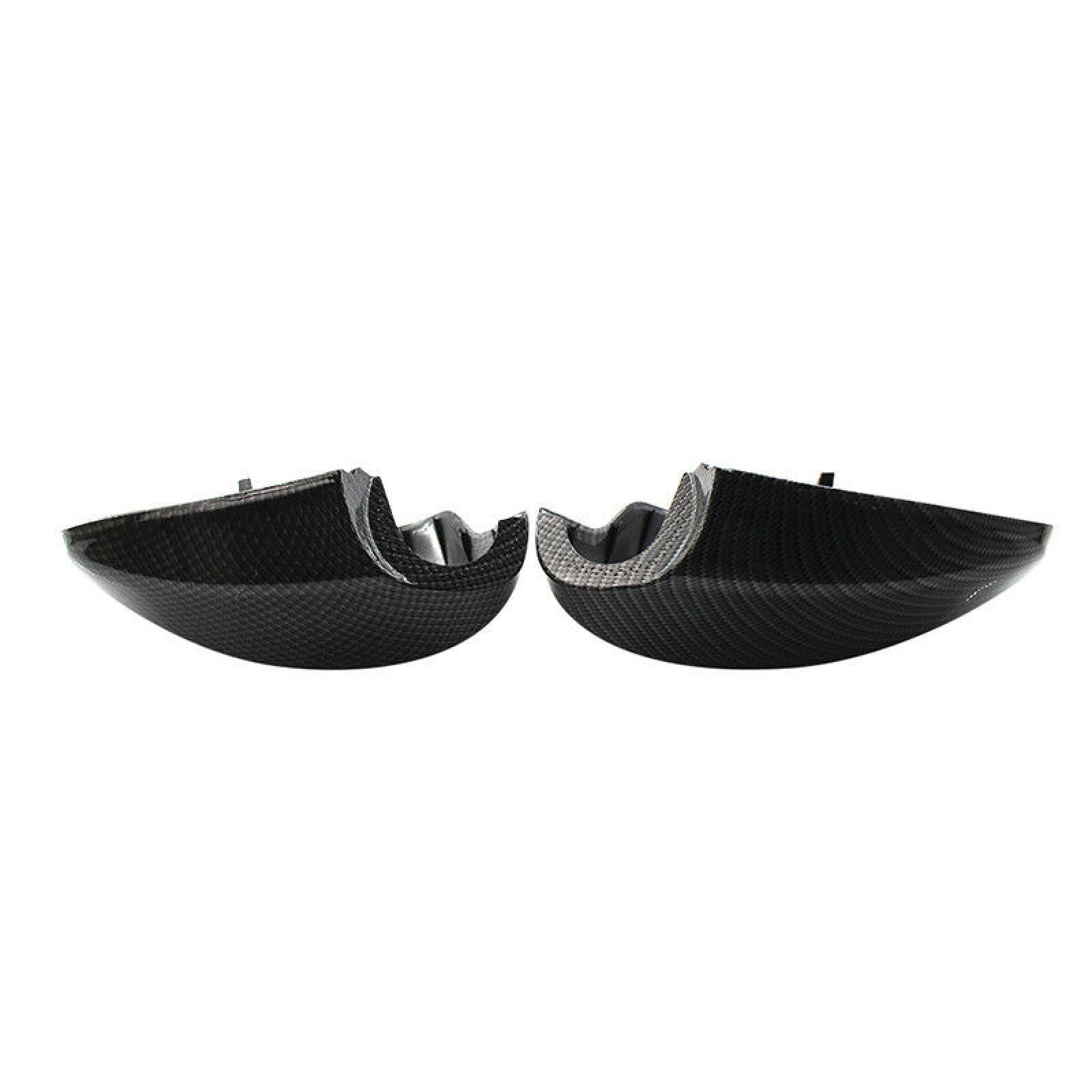 2 Pcs L+R Carbon Fiber Replace Side Mirror Cover Caps for BMW E90 05-07 Decor G
