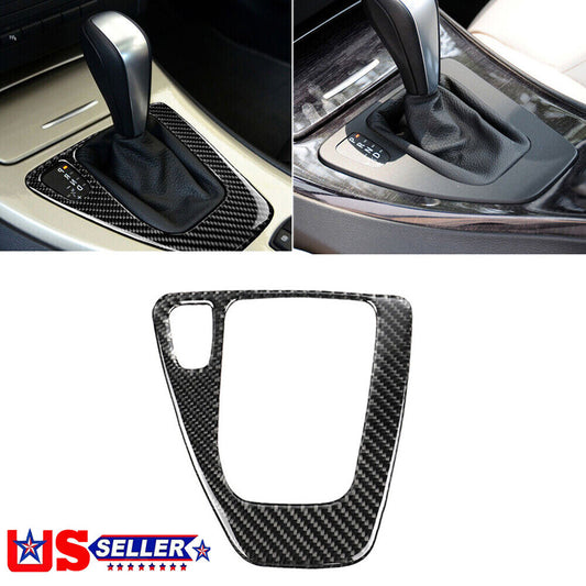 Carbon Fiber Interior Gear Shift Cover Trim for BMW 3 Series E90 2006-2011