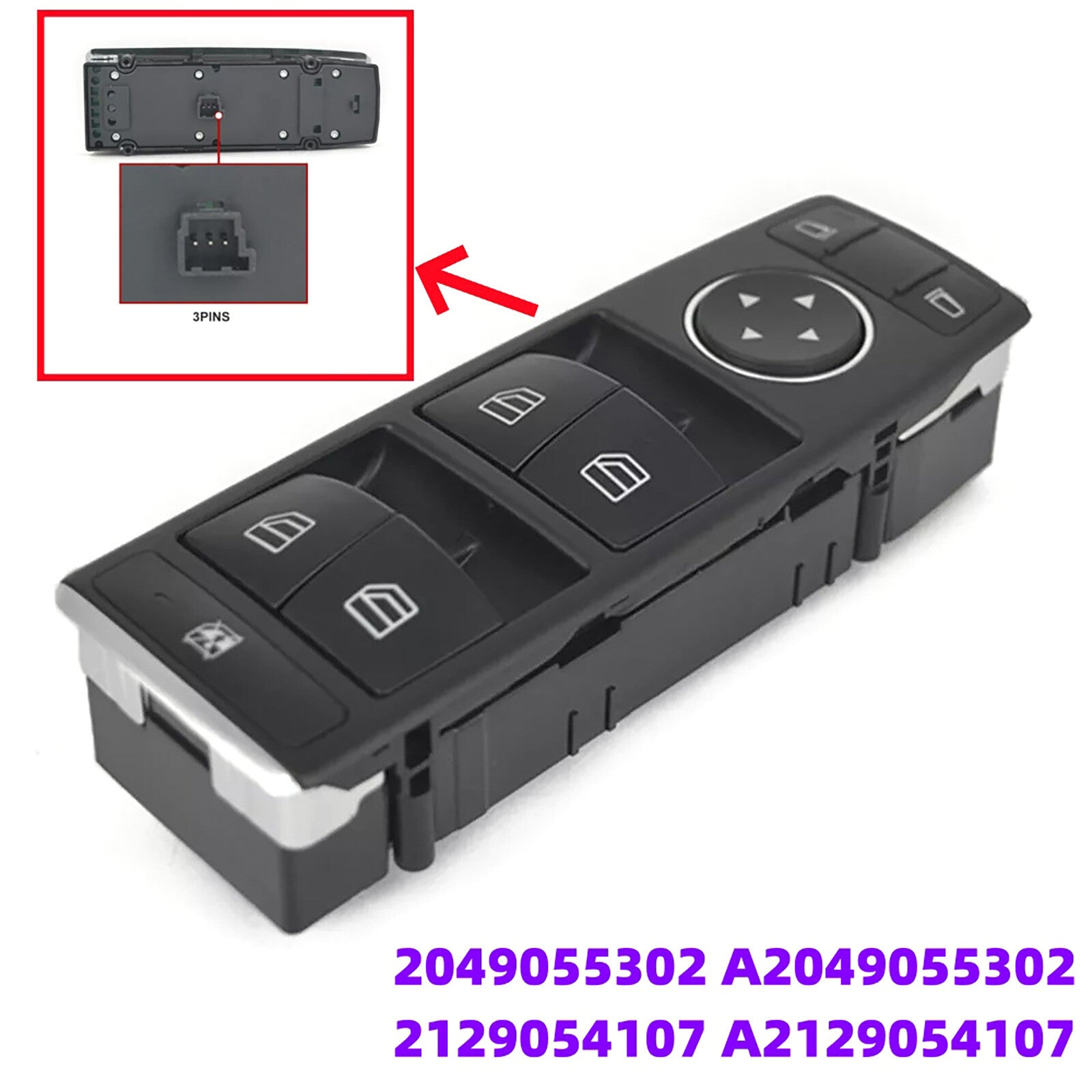 A2049055302 Front Driver Door Window Switch for Mercedes W204/W212/C250/C300
