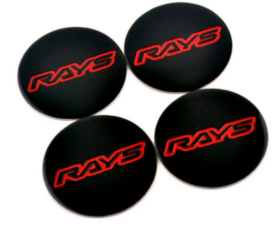 Black and red 4x45 mm light wheel center sticker, wheel hub sticker, edge sticker, logo