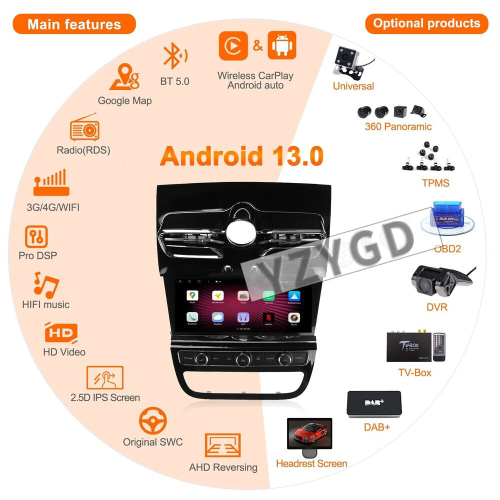 for Bentley for Bentayga 2016-2019 Stereo CarPlay 2Din Car Radio Receiver GPS Player