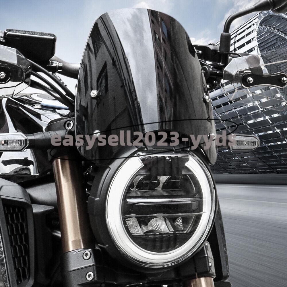 Motorcycle Headlight Black Windshield Wind Deflector Windscreen for Honda CB650R