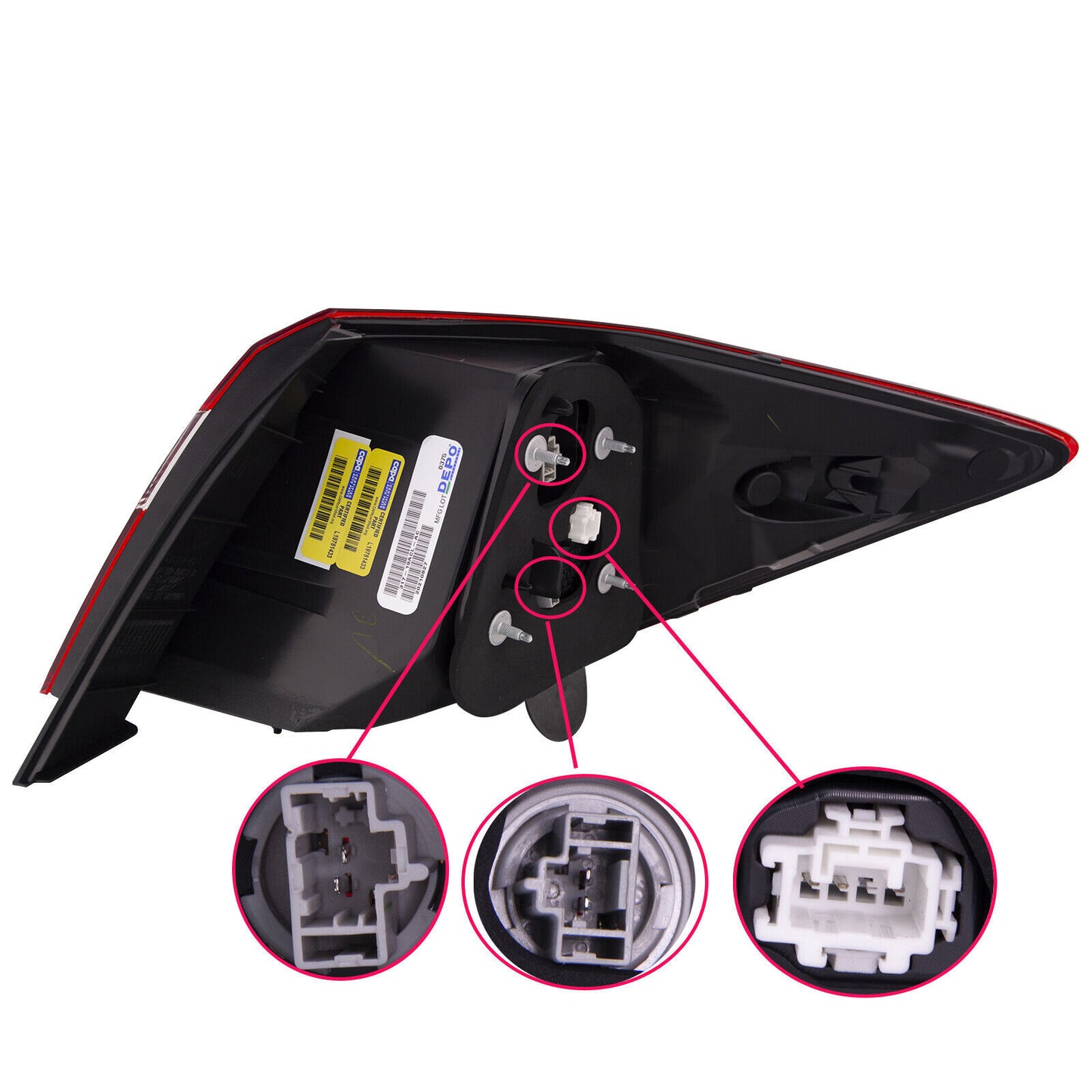 For 2016-2017 for Honda Accord Left Sedan Brake Lights Turn Signals Tail Lights