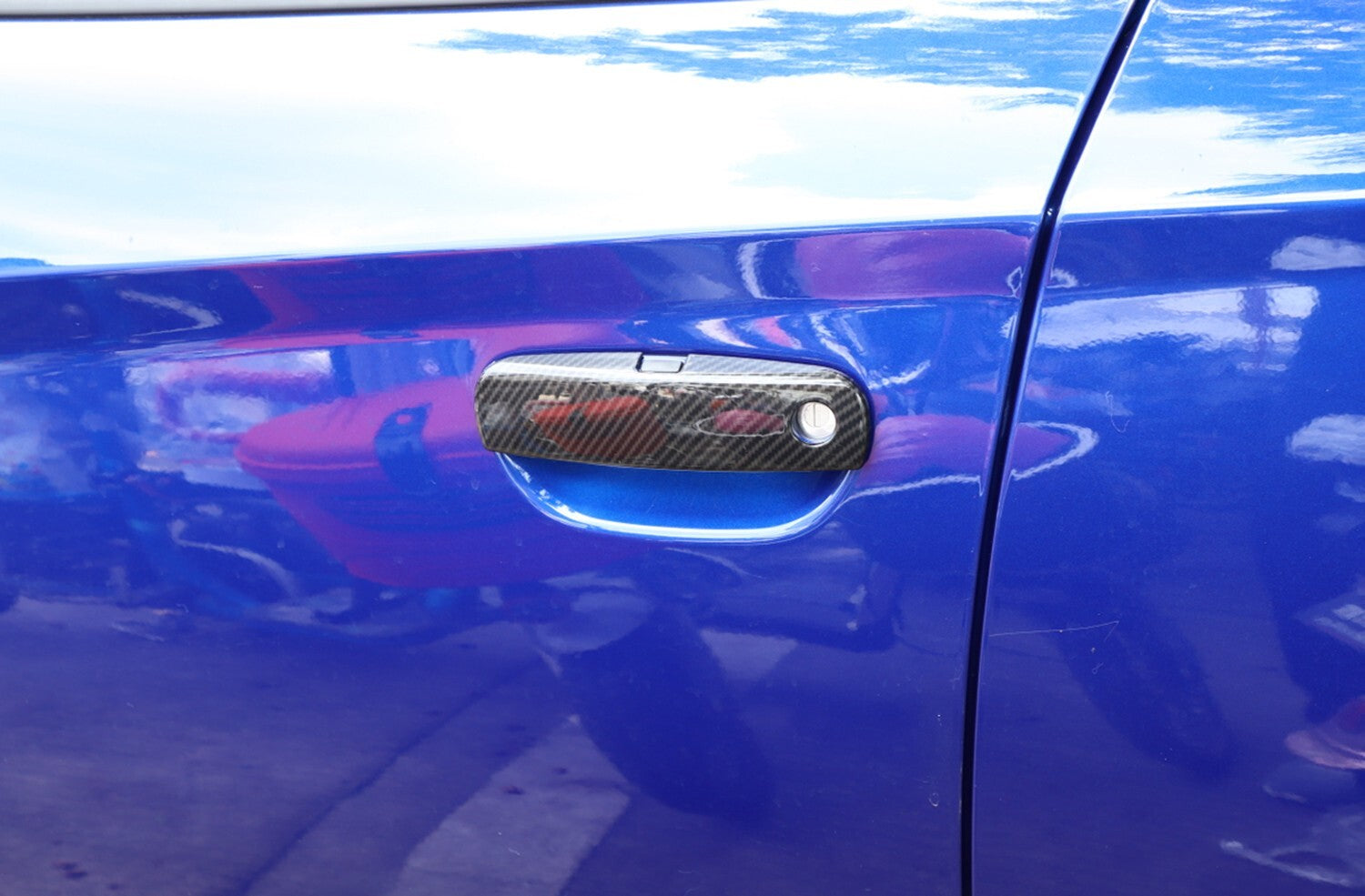 Exterior Door Handle Decor Cover Trim for Dodge Charger 2011+ Carbon Fiber