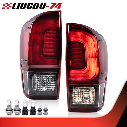 A pair of red taillights and brake lights are suitable for 2016-2022 for Toyota Tacoma TRD style.