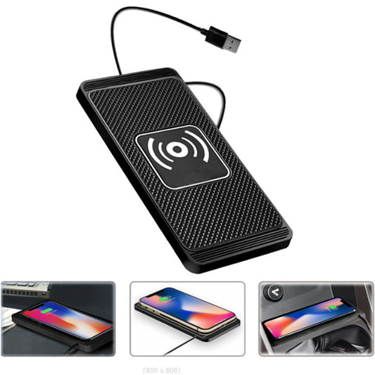 10W Car Wireless Phone Charger Pad Fast Charge Mat Non-slip For Apple iPhone