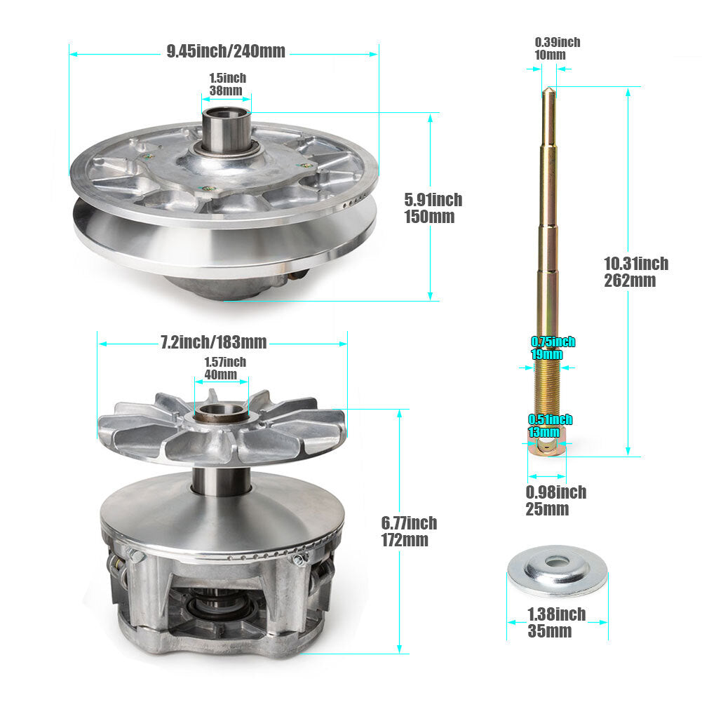 Suitable for POLARIS RZR 1000 XPS PRIMARY  Secondary DRIVEN CLUTCH + Puller Kit 1323298