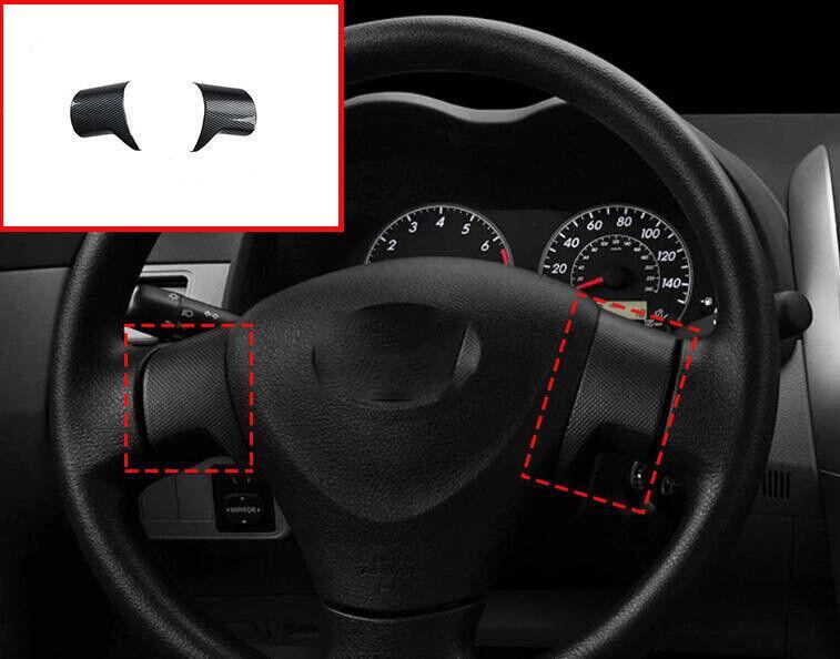 Fit for Toyota for Corolla 2007-2013 Carbon Fiber Steering Wheel Switch Cover Trim