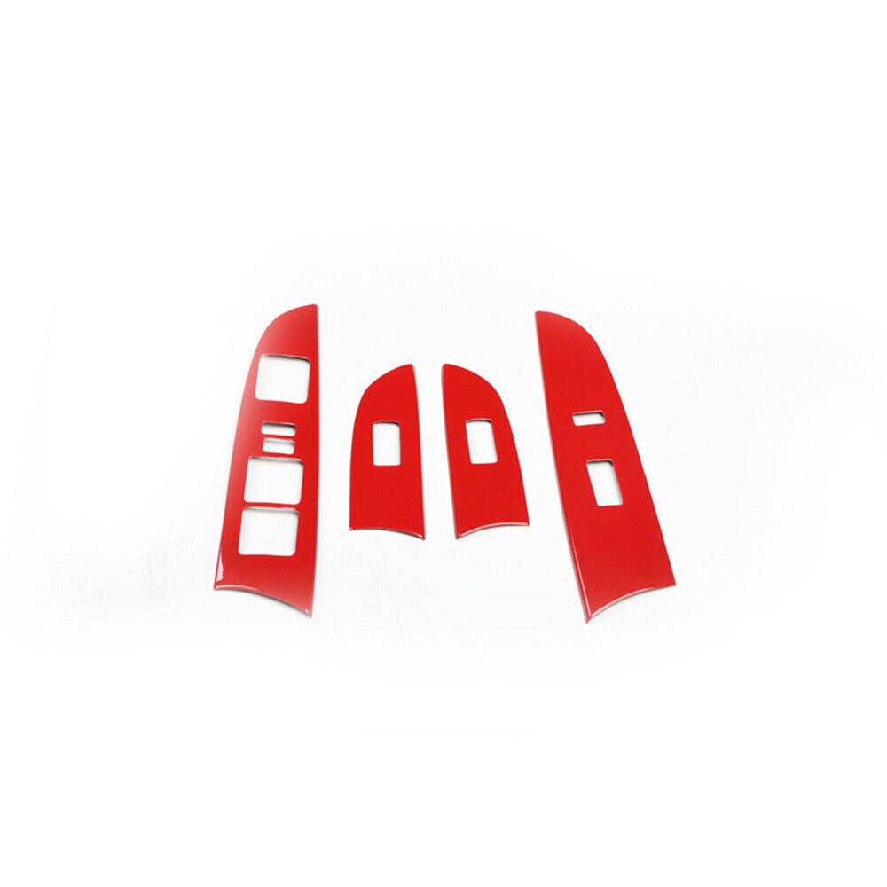 Glass Window Lifting Lock Panel Trim Interior Fit for Lexus IS 06-11 Bright Red
