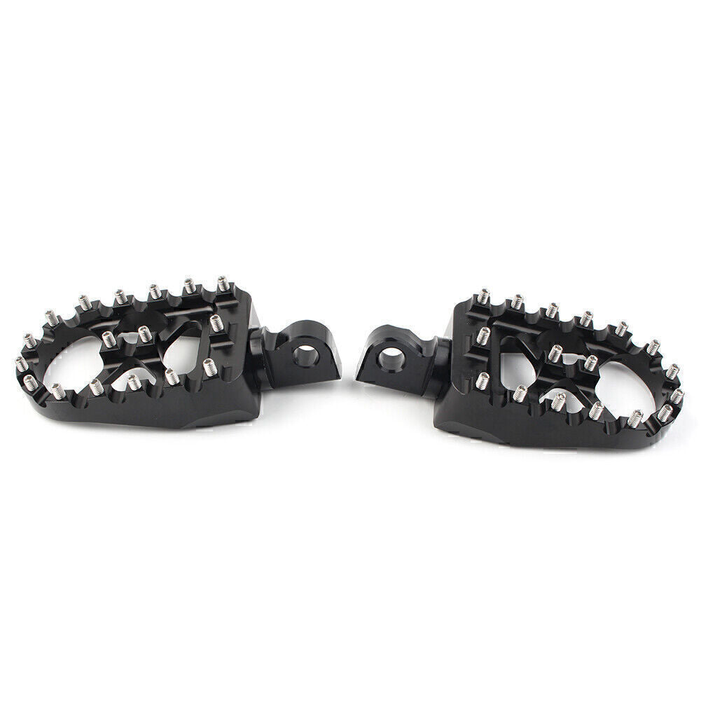 Black Wide Fat Foot Pegs MX Style Footpegs Fit for Harley Sportster 883 Dyna Bobber