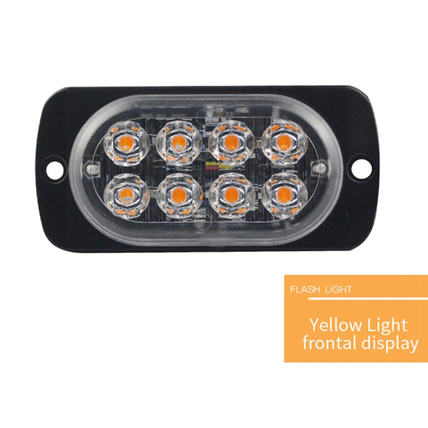 DC 12V-24V 24W Universal Car Truck 8-LED Emergency Flash Light Signal Lamp 6500K