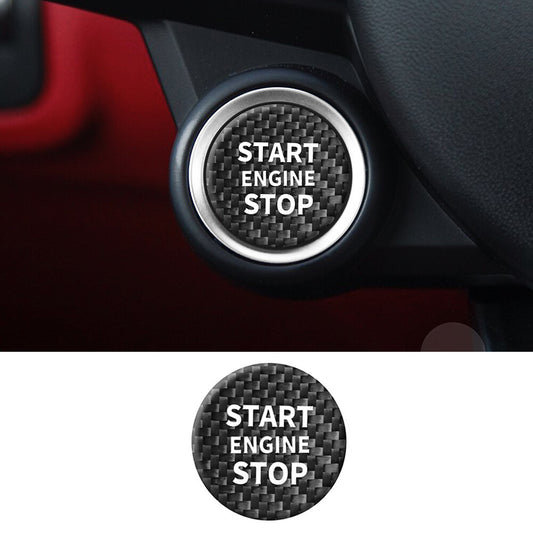 Carbon Fiber Engine Start Stop Button Cover for Alfa Romeo Giulia / for Stelvio 2017+