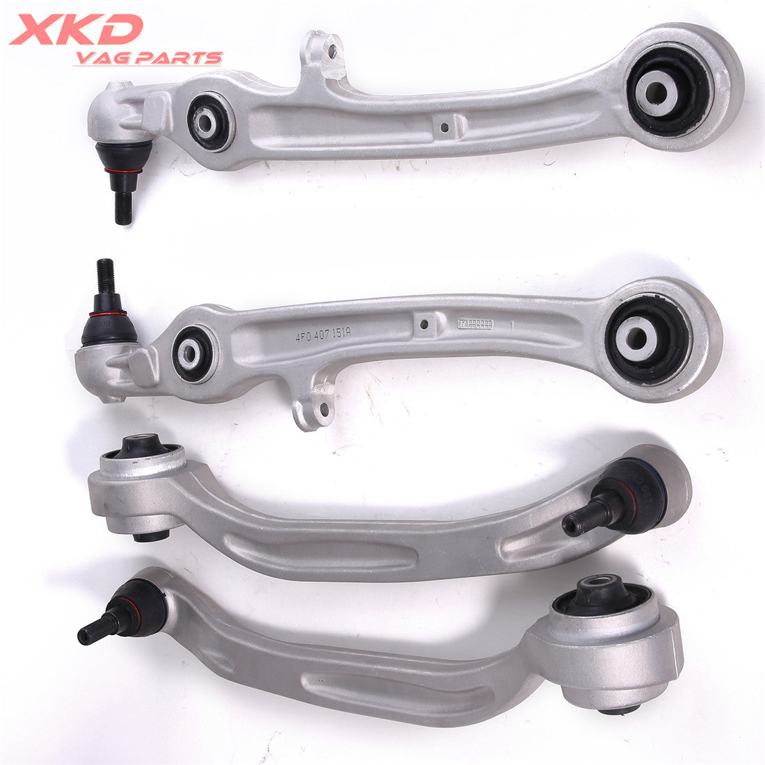4 Control Arm +Ball Joint Set for Audi for A6 2005-2011 4F0407151A 4F0407693H