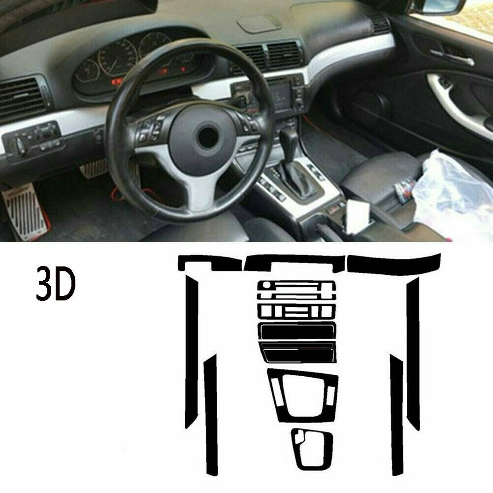 Interior Dash Wrap Trim For 3 Series E46 1998-2005 Carbon Fiber 3D Sticker