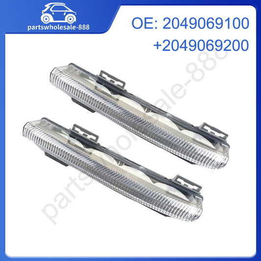 1 pair (L+R) LED daytime running lights and fog lights suitable for Mercedes-Benz A and B classes.