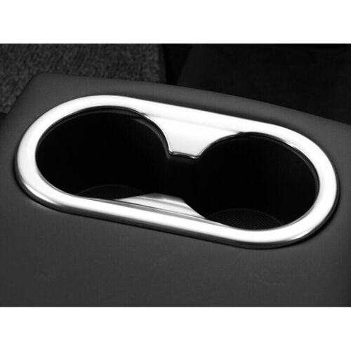 for Hyundai Sonata 2020-2023 Matte Silver Rear Water Cup Holder Frame Cover Trim