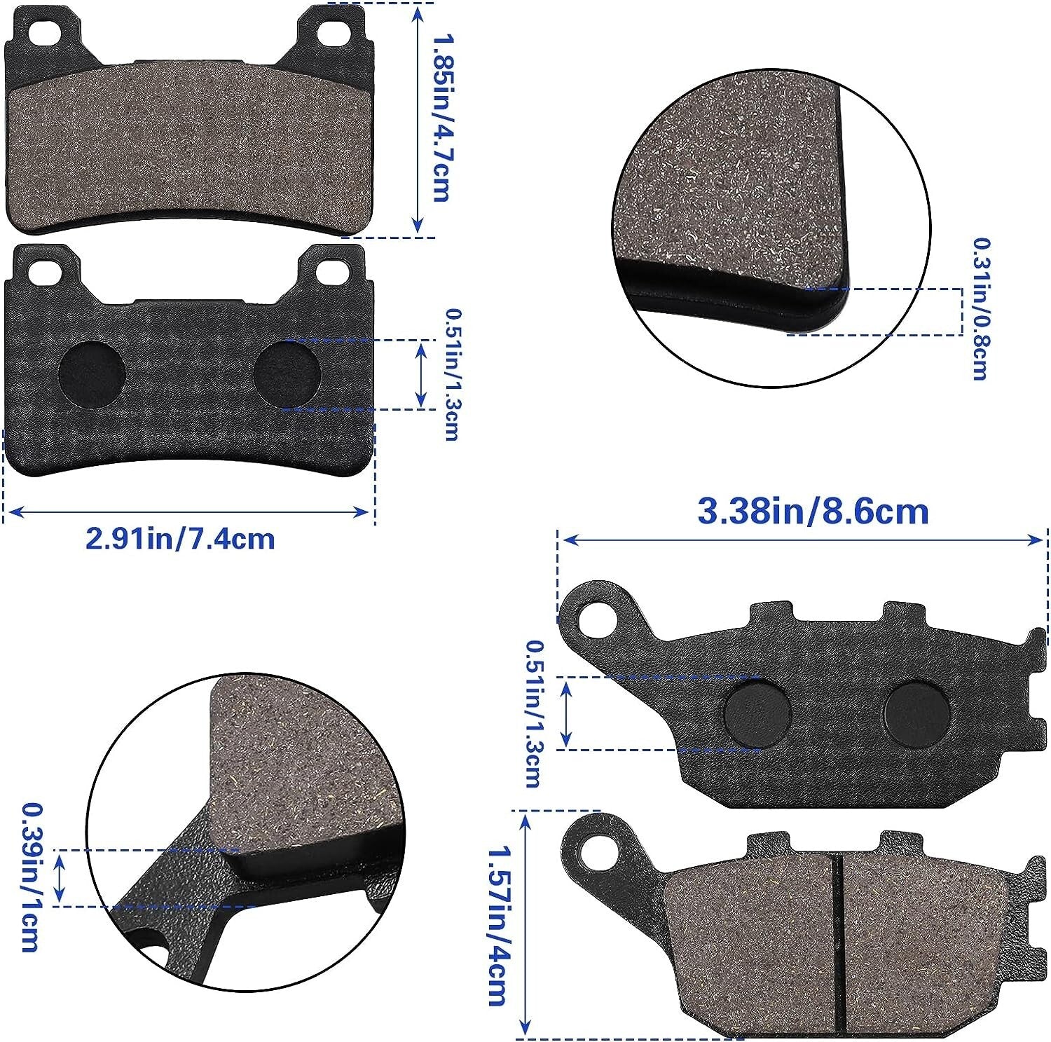 Brake Pads for Honda CBR600RR CBR 600RR 2003-2006/CBR1000RR CBR 1000RR 2004-2005