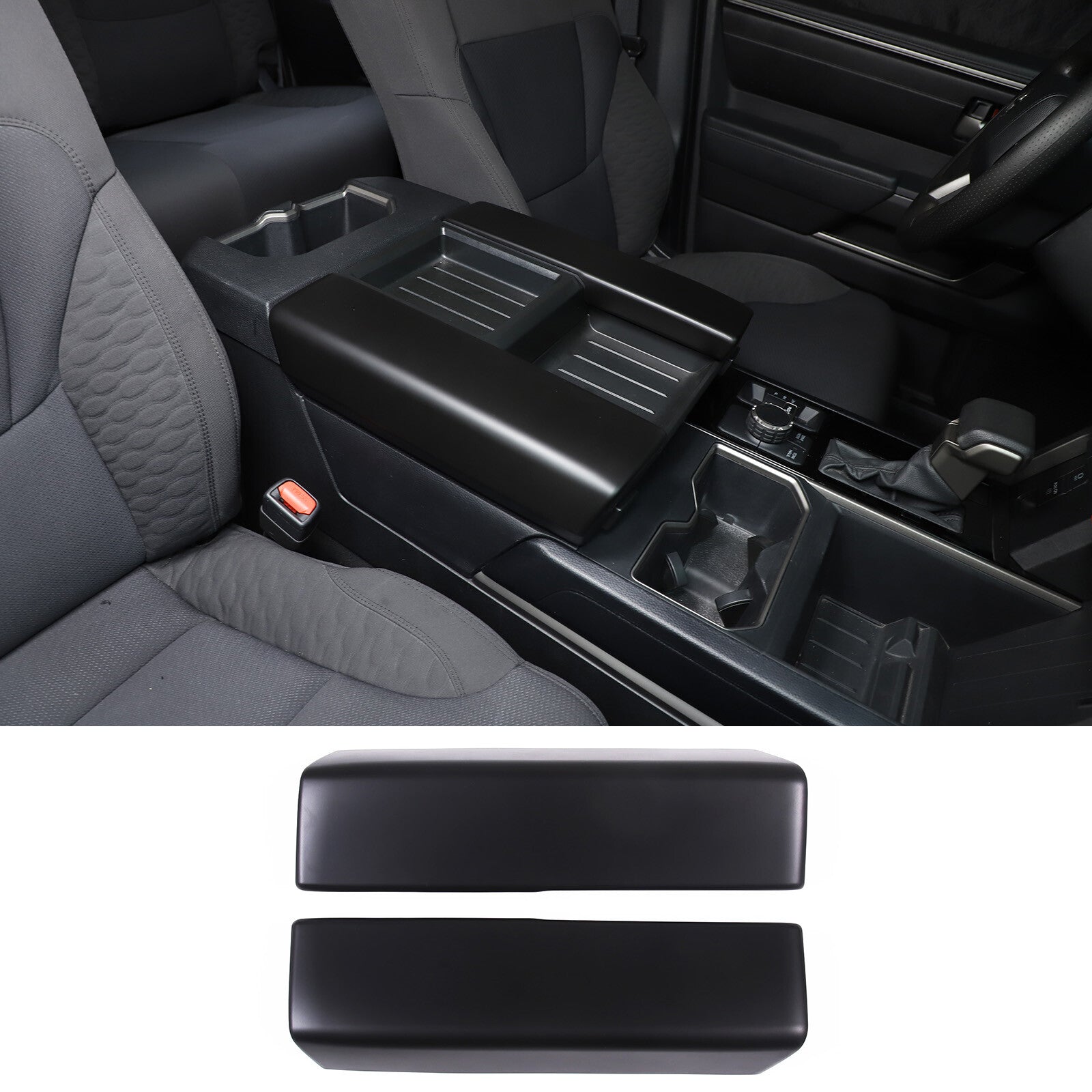 ABS carbon fiber internal handle panel cover for Toyota Tundra Sequoia 2022 - 2023