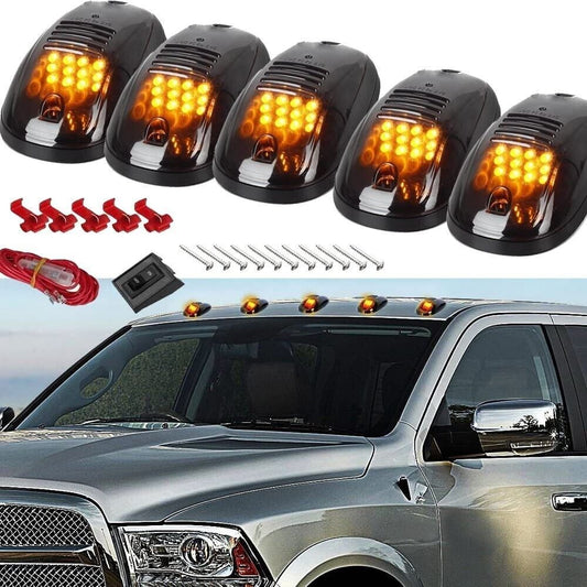 5pcs Amber Cab Roof Marker Light Top Running Lamp for Ford F150 F250 Super Duty