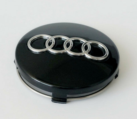4-piece set of 60mm for Audi black wheel center caps, hubcaps, rim caps, badges 4B0601170