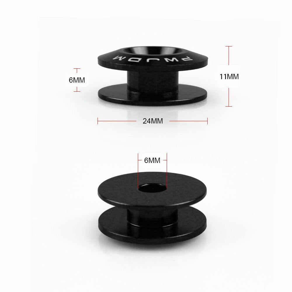 Black JDM Quick Release Fasteners Car Bumpers Trunk Fender Hatch Lids Kit