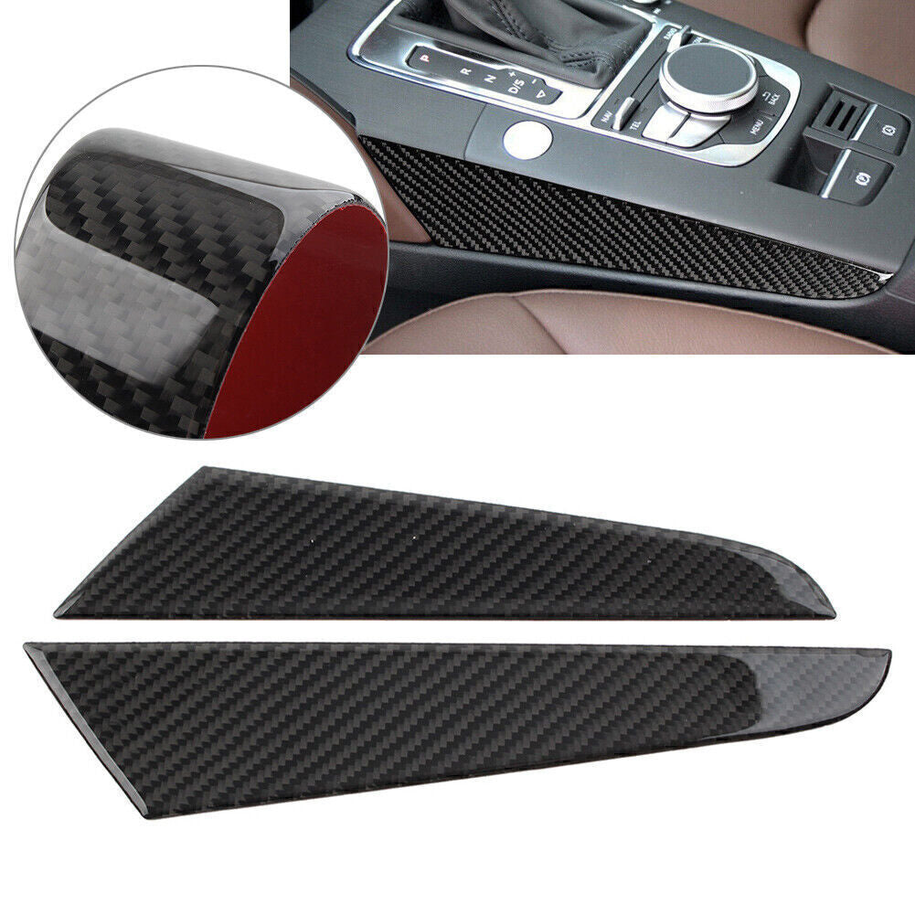 LHD Carbon Fiber Look Gear Shift Side Cover Trim for Audi A3 8V 2014-2019