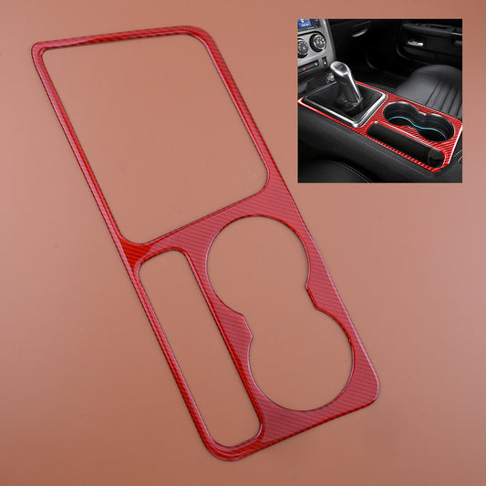 Carbon Fiber Cup Holder Panel Trim Cover Sticker Fit for Dodge for Challenger New