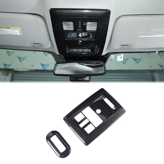 Front Rear Reading Light Lamp Panel Cover for Dodge for RAM 2010-2015 Carbon Fiber