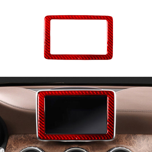 Red Carbon Fiber 7¡± HUD Trim Panel for Mercedes-Benz CLA GLA 2014-2018 Type B