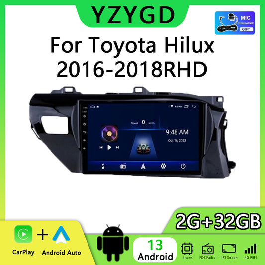 for Toyota Hilux 32GB RHD GPS 2016-2018 CarPlay Car Radio Android Video Player