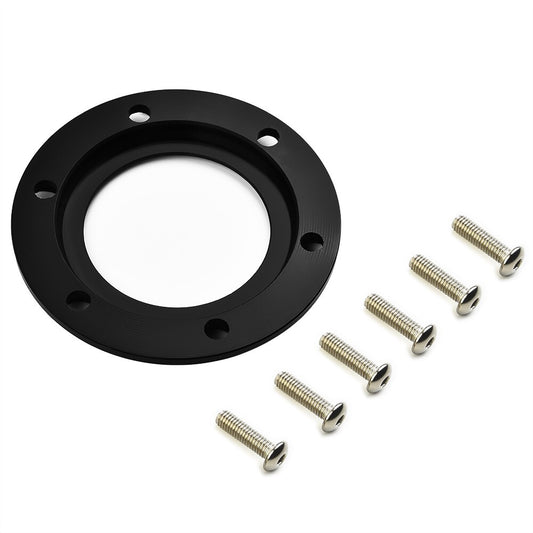 6 Bolts Racing Car Steering Wheel Horn ButtonBlack Center Ring For MOMO/NRG Kit