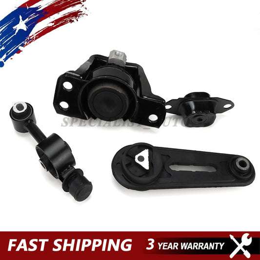 4-piece set for Nissan Cube Tiida Versa 1.8L Black Engine Motor Mount Trans Mount