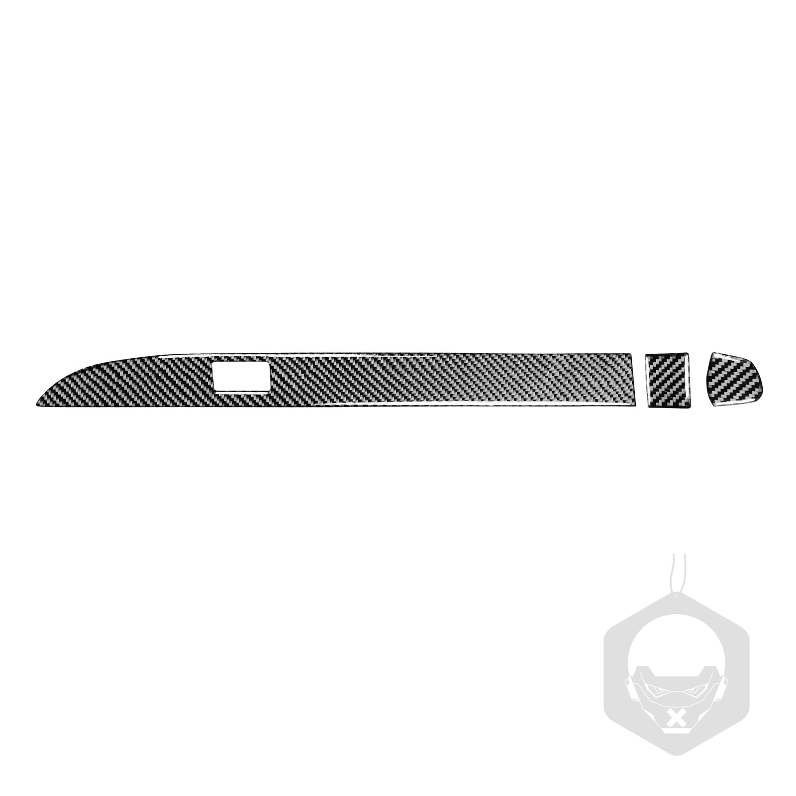 3x Carbon Fiber for Co -pilot Storage Box Cover Trim for BMW 6 Series E63 E64 2004-10