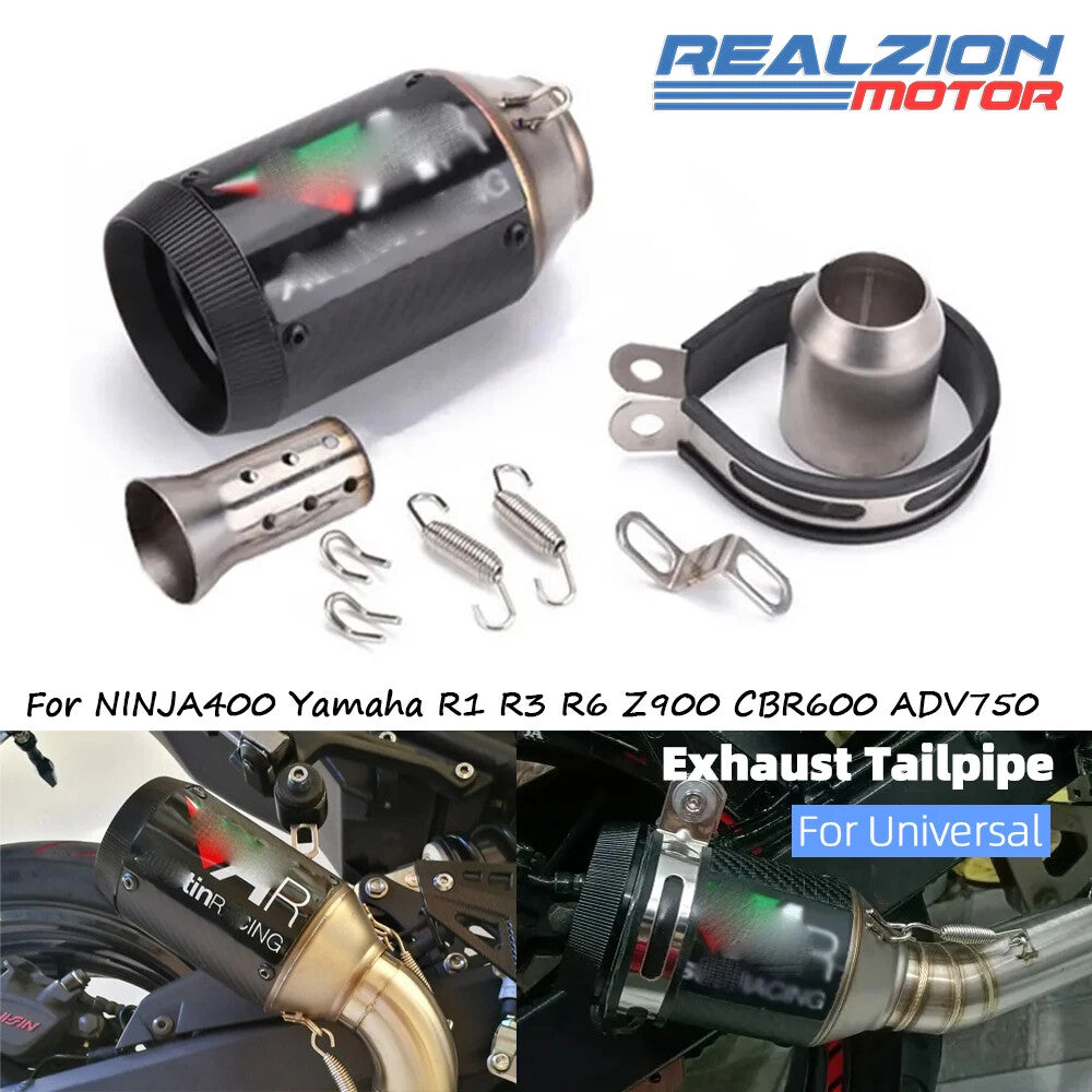 51mm Motorcycle Universal Exhaust Muffler Escape Link Pipe Scooter Tailpipe For