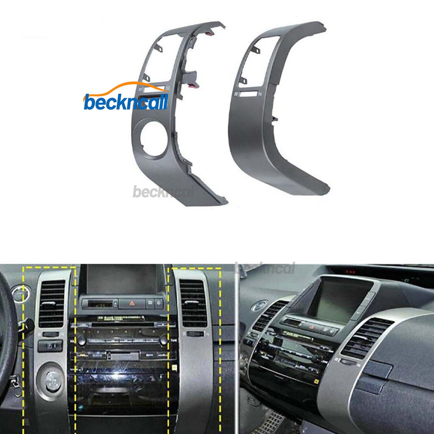 4PCS/Set Center Inner A/C Dash Air Vent Cover Trim For 2004-2009 for Toyota Prius