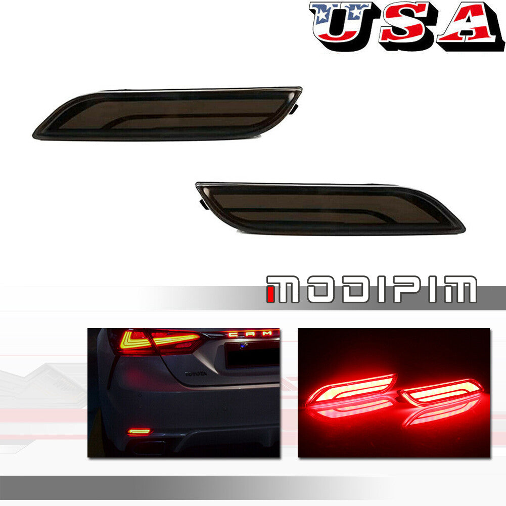 Smoked lens, rear LED tail brake, turn signal lights applicable to 2018 for Toyota for Camry No. 8