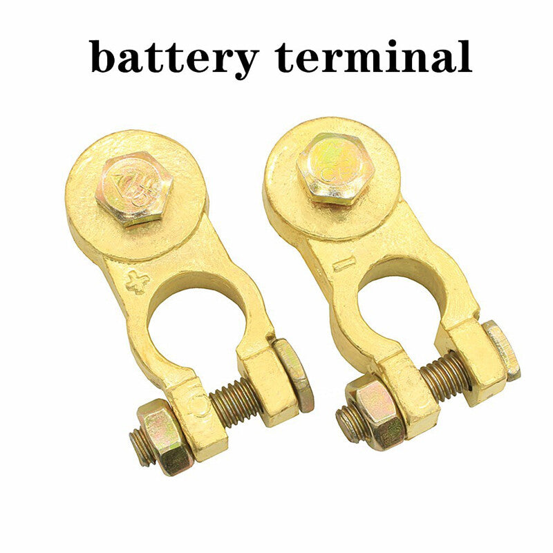 1 pair of M8 heavy-duty vehicle battery top post cable terminals and cable heads brass parts