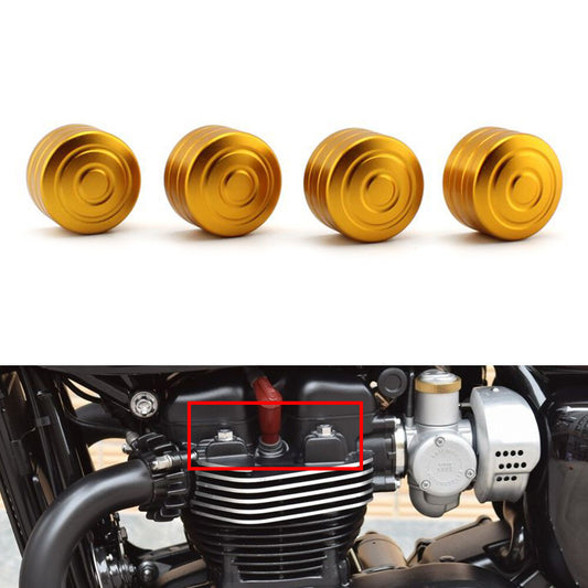 Billet Machined Head Bolt Mutter Abdeckkappe f¨¹r T120 Thruxton R Scrambler Gold