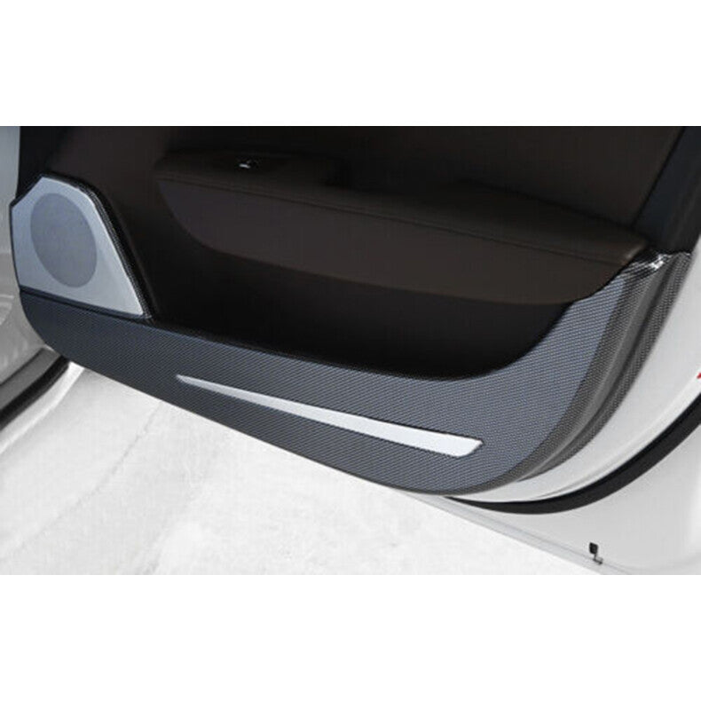 for Volvo S90 2017-2022 Carbon Fiber ABS Inner Door Anti-Kick Panel Cover Trim