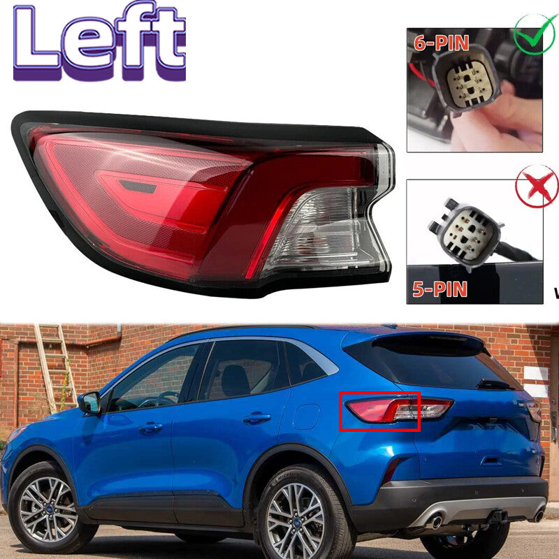 1Pcs for Ford Escape 2020 2021-22 Outer Left Rear LED TailLight Brake Lamp 6PIN