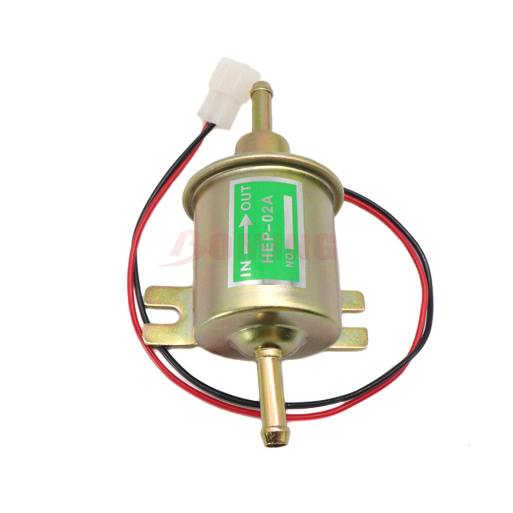HEP-02A Inline Fuel Pump 12V Electric Low-Pressure Gas/Diesel Fuel Pump
