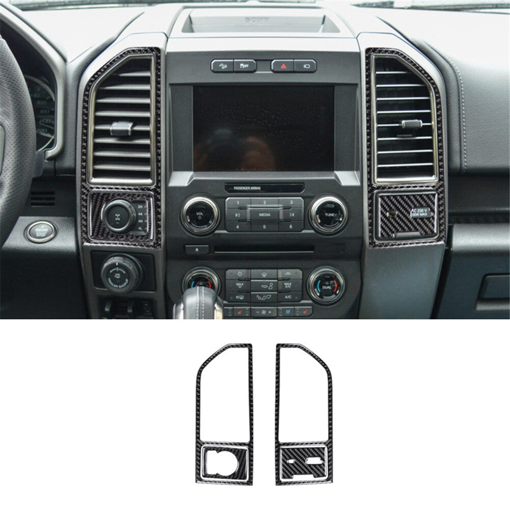 Carbon Fiber Interior Decoration Accessories Cover Trim Kit for Ford F150 15-17