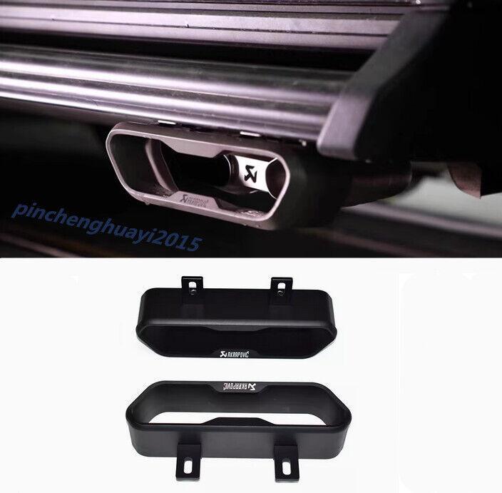 Black aluminum exhaust muffler decorative cover for Mercedes W463A W464 G63