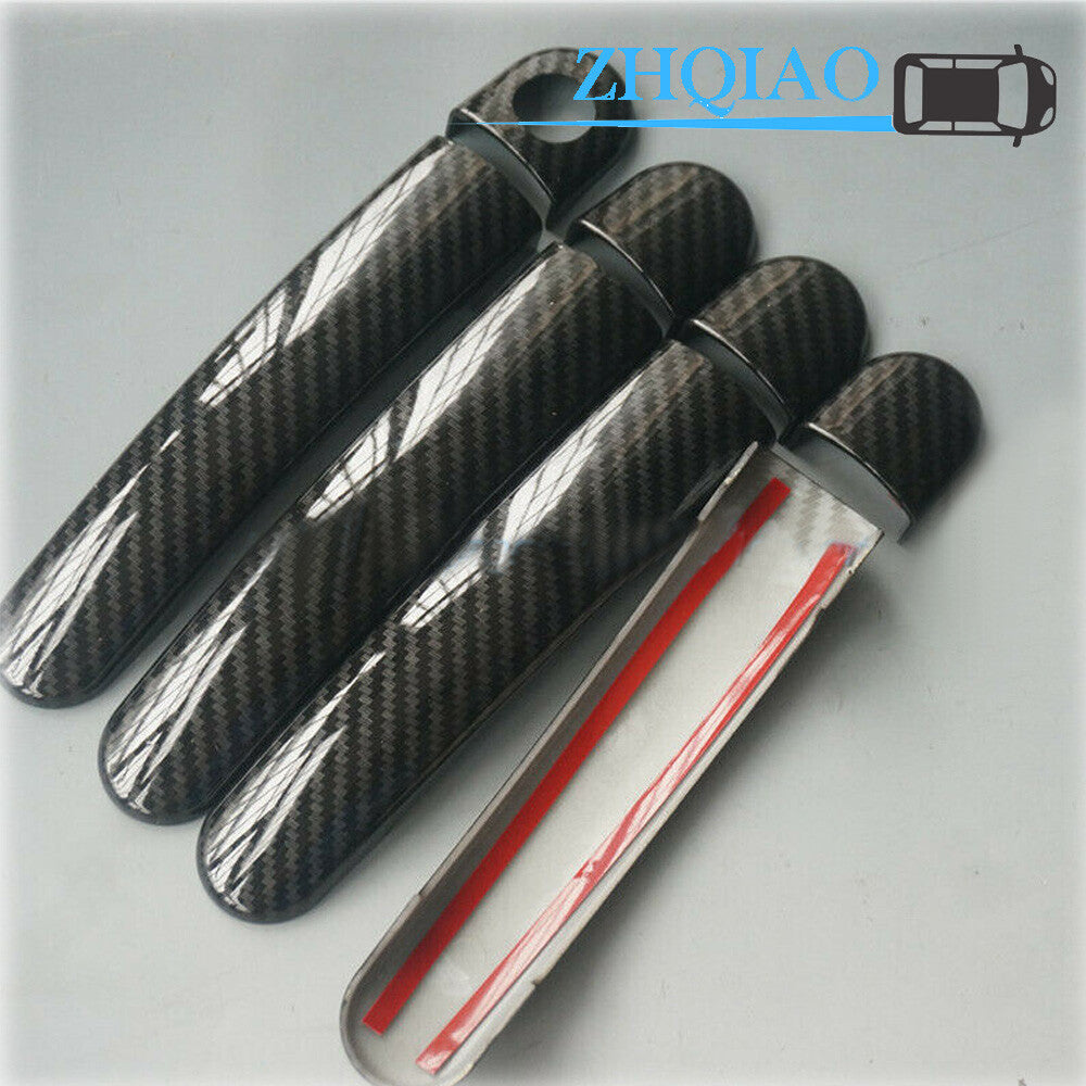 Carbon Fiber Side Door Handle Covers Trim Fit POLO 10-14