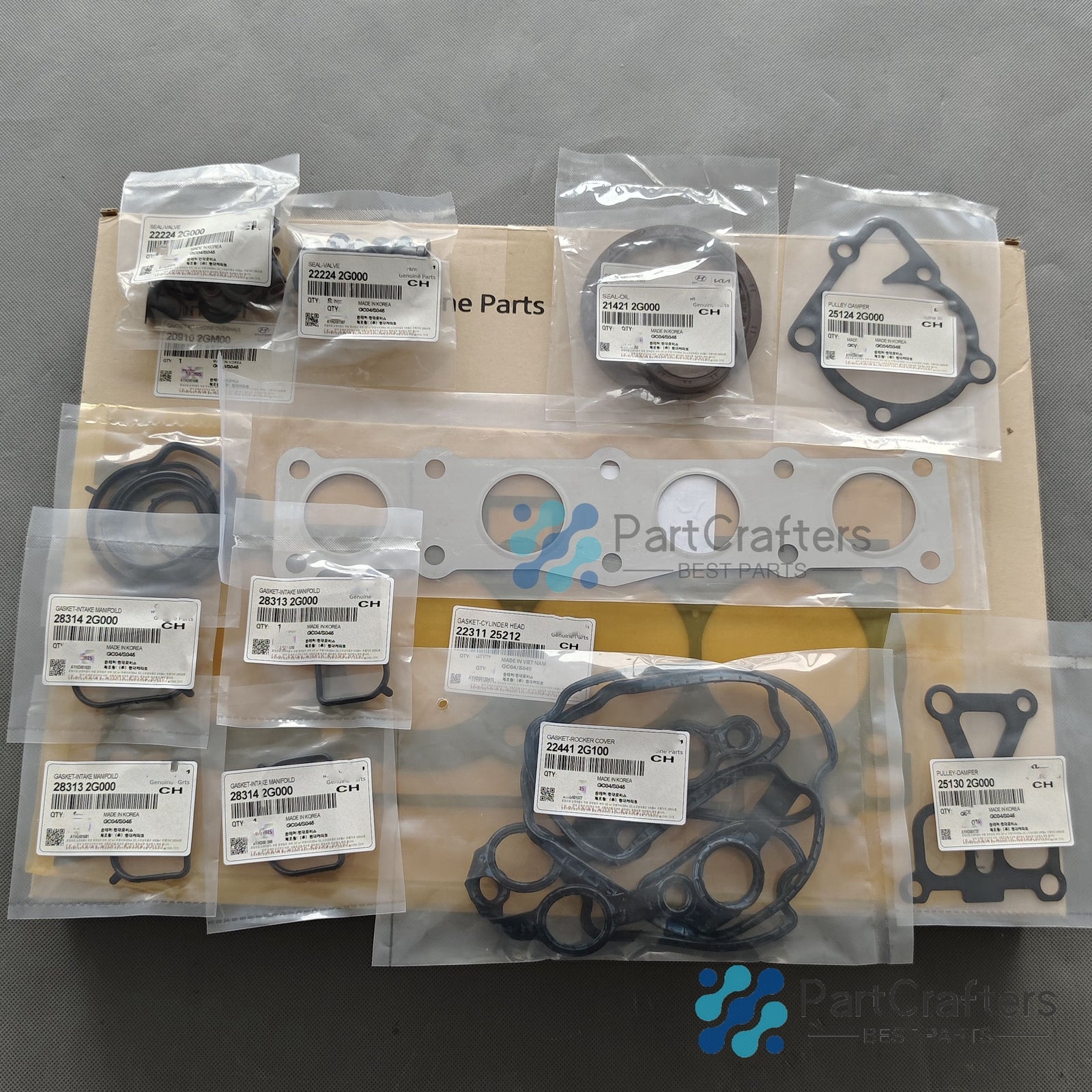 Equipment Manufacturer ( ) Full Engine Gasket Kit 209102GM00 for Kia Optima for Hyundai Sonata 2.4L (11-2014)