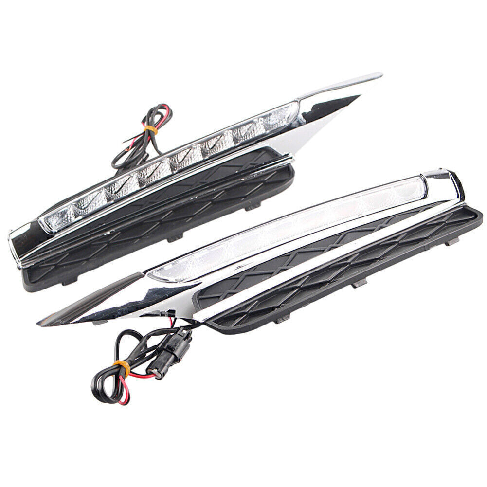 2X LED Daytime Running Light Fit for BMW X5 E70 Car Fog DRL ABS Housing LED Bulb