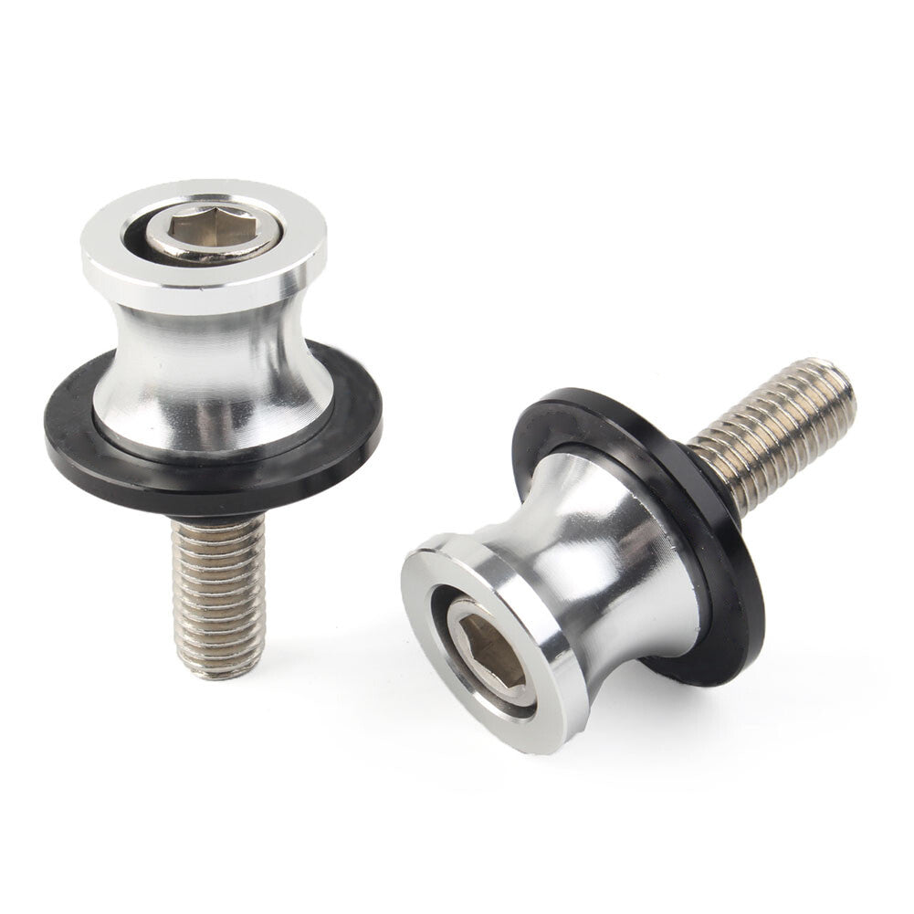 CNC Schwingenspulen Slider Stand Schrauben 10MM f¨¹r for KAWASAKI ZX6R 1998-11 Silber